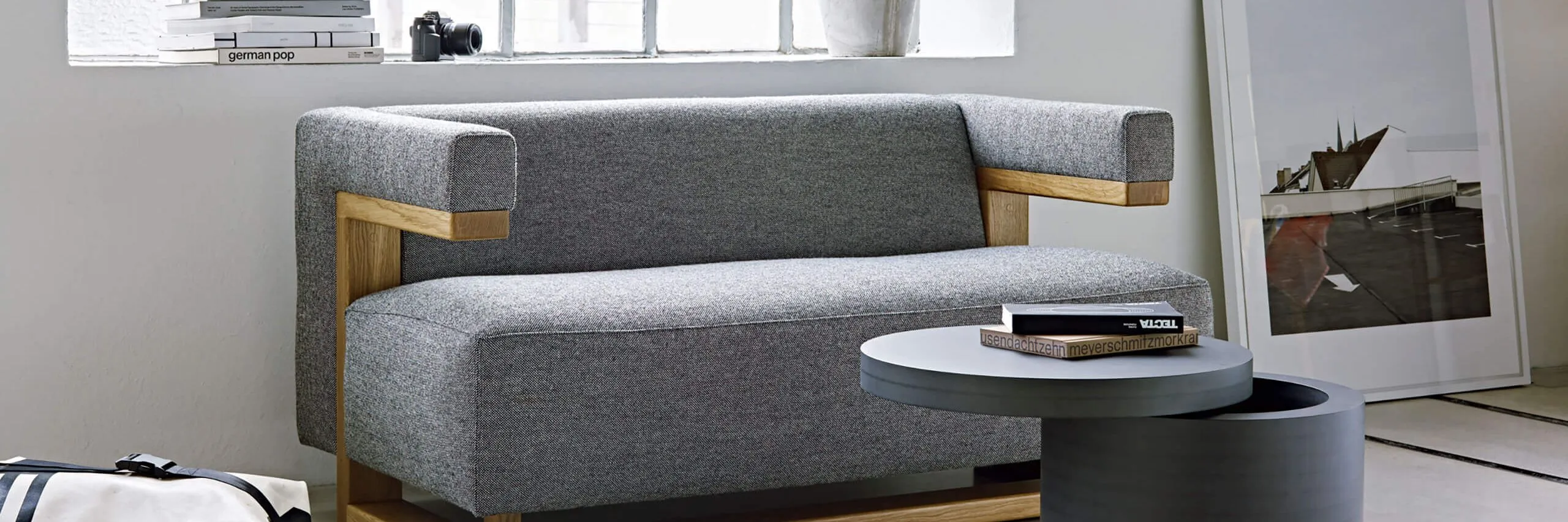 Tecta Sofa F51-2 Grau, Walter Gropius