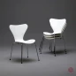 Preview: Fritz Hansen Serie 7 Stuhl in Weiß neu lackiert - gebraucht
