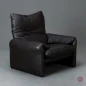 Preview: Cassina Maralunga Leder Dunkelbraun Lounge Sessel gebraucht