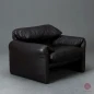 Preview: Cassina Maralunga Leder Dunkelbraun Lounge Sessel gebraucht