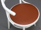 Preview: Thonet 233 P Bugholzstuhl in Weiß mit neuem Leder in Braun - gebraucht Preview: Thonet 233 P Bugholzstuhl in Weiß mit neuem Leder in Braun - gebraucht