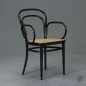 Preview: Thonet 214 F Schwarz Bugholzstuhl mit Geflecht gebraucht Preview: Thonet 214 F Schwarz Bugholzstuhl mit Geflecht gebraucht