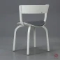 Preview: Thonet 404 SPF Leder Grau Bugholzstuhl Weiß gebraucht Preview: Thonet 404 SPF Leder Grau Bugholzstuhl Weiß gebraucht