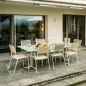 Preview: Schaffner Bodensee eckiger und ausziehbarer Glasfasertisch Ambientebild