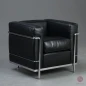 Preview: Cassina LC2 Sessel mit schwarzem Leder chairmondo