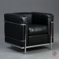 Preview: Cassina LC2 Sessel mit schwarzem Leder chairmondo