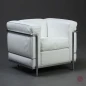 Preview: Cassina LC2 Sessel mit weißem Leder chairmondo