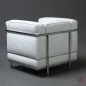Preview: Cassina LC2 Sessel mit weißem Leder chairmondo