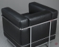 Preview: Cassina LC2 Sessel mit schwarzem Leder gebraucht