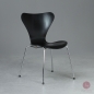 Preview: Fritz Hansen Serie 7 Stuhl in Schwarz neu lackiert - gebraucht