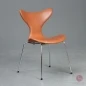 Preview: Fritz Hansen 3108 Lily Chair mit braunem Lederpolster gebraucht