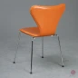 Preview: Fritz Hansen Serie 7 Leder Stuhl in Cognac Orange Preview: Fritz Hansen Serie 7 Leder Stuhl in Cognac Orange