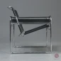 Preview: Gavina / Knoll Wassily Chair Kernleder schwarz gebraucht
