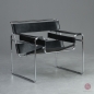 Preview: Gavina Wassily Chair mit schwarzem Leder