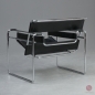 Preview: Gavina Wassily Chair mit schwarzem Leder
