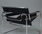 Preview: Gavina / Knoll Wassily Chair Kernleder schwarz gebraucht Rückansicht Detail