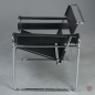 Preview: Gavina / Knoll Wassily Chair Kernleder schwarz gebraucht Seitenansicht