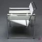 Preview: Gavina Wassily Chair Leder Weiß Marcel Breuer gebraucht Preview: Gavina Wassily Chair Leder Weiß Marcel Breuer gebraucht