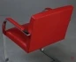 Preview: Knoll Brno Freischwinger mit rotem Leder und verchromtem Gestell gebraucht
