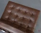 Preview: Knoll Barcelona Chair mit Ottoman mit braunem Leder gebraucht