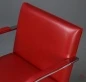 Preview: Knoll Brno Freischwinger mit rotem Leder und verchromtem Gestell gebraucht