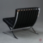 Preview: Knoll Barcelona Chair mit schwarzem Leder gebraucht