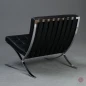 Preview: Knoll Barcelona Chair mit schwarzem Leder gebraucht Preview: Knoll Barcelona Chair mit schwarzem Leder gebraucht