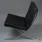 Preview: Knoll Barcelona Chair mit schwarzem Leder gebraucht Preview: Knoll Barcelona Chair mit schwarzem Leder gebraucht