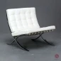 Preview: Knoll Barcelona Chair mit weißem Leder - gebraucht