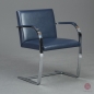 Preview: Knoll Brno Freischwinger Leder Blau gebraucht