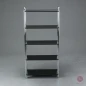 Preview: L&C stendal Bauhaus Regal contor Gestell verchromt Platten Esche schwarz im Studio Frontansicht