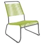 Preview: Säntis Lounger in Türkis mit gelbem Gestell