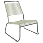 Preview: Säntis Lounger in Pastellgrün mit anthrazitfarbenem Gestell