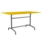 Preview: Schaffner Rigi Metalltisch 140x80 cm schwarz, gelb