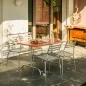 Preview: Schaffner Säntis quadratischer Metalltisch Ambientebild
