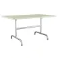 Preview: Schaffner Säntis rechteckiger Metaltisch 140x80 pastellgrün und feuerverzinkt