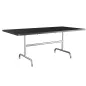 Preview: Schaffner Säntis rechteckiger Metalltisch 180x90 schwarz und feuerverzinkt