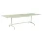Preview: Schaffner Säntis quadratischer Metalltisch 240x90 cm in pastellgrün