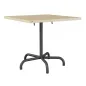 Preview: Schaffner Säntis quadratischer Metalltisch in pastellsand und schwarz