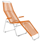 Preview: Schaffner Brissago Kufen Orange mit chrom Gestell