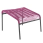 Preview: Säntis Lounger Spaghetti Hocker in Pink mit anthrazitfarbenem Gestell