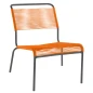 Preview: Säntis Lounger in Orange mit anthrazitfarbenem Gestell