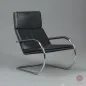 Preview: Tecta D35 Lounge Sessel mit schwarzem Leder und Gefelcht gebraucht