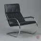 Preview: Tecta D35 Lounge Sessel mit schwarzem Leder und Gefelcht gebraucht