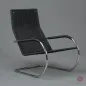 Preview: Tecta D35 Lounge Sessel mit schwarzem Leder und Gefelcht gebraucht