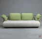 Preview: Thonet 2002 Design Sofa Couch mit Stoffbezug Grau Grün gebraucht