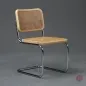 Preview: Thonet S32 Freischwinger in Buche Natur hell mit Wiener Geflecht gebraucht