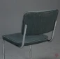 Preview: Thonet S32 PV Freischwinger Stoff Grün Grau mit Vollpolster gebraucht