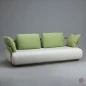 Preview: Thonet 2002 Design Sofa Couch mit Stoffbezug Grau Grün gebraucht