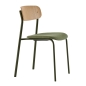 Preview: Thonet S243 SPV Eiche, Stoff Remix3-933 Olivgrün, Gestell Olivgrün